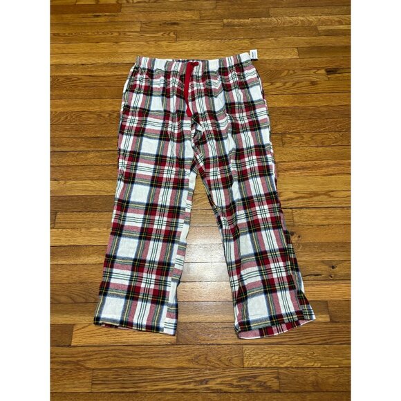 Old Navy Womens Flannel Pajama Pants Size XL Christmas Plaid 100% Cotton NWT - Picture 1 of 6
